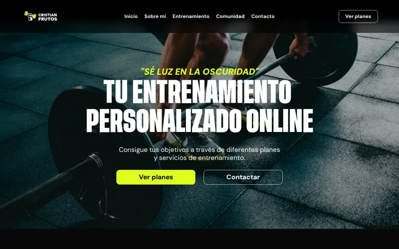 Captura de la web de Cristian Frutos