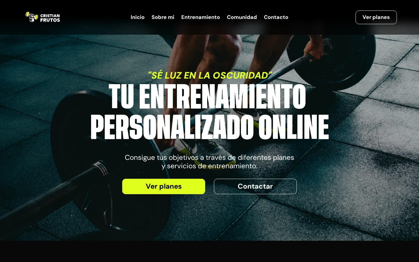 Captura de la web de Cristian Frutos